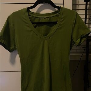 Olive Green size medium v neck shirt